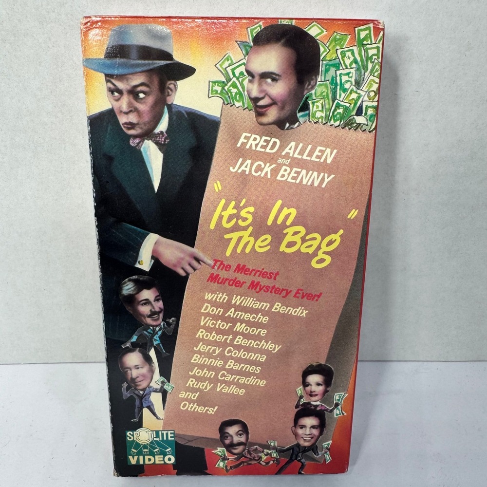 It's In The Bag VHS 1945 Fred Allen Jack Benny Spotlite Video Comedy Mystery VTG